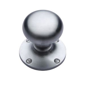 Heritage Brass Kensington Mortice Door Knobs, Satin Chrome (sold in pairs)