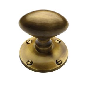 Heritage Brass Mayfair Mortice Door Knobs, Antique Brass (sold in pairs)