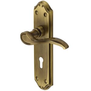 Heritage Brass Verona Antique Brass Door Handles –   (sold in pairs)
