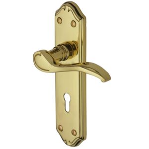 Heritage Brass Verona Polished Brass Door Handles  (sold in pairs)