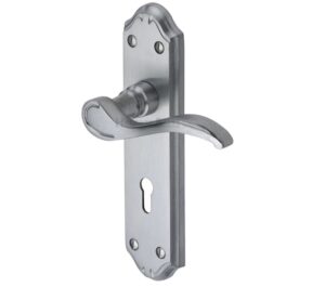 Heritage Brass Verona Satin Chrome Door Handles  (sold in pairs)