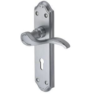 Heritage Brass Verona Satin Chrome Door Handles  (sold in pairs)