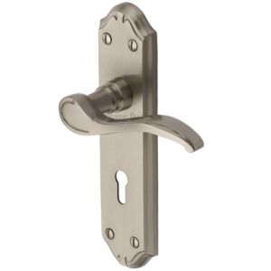 Heritage Brass Verona Satin Nickel Door Handles (sold in pairs)