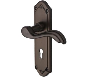 Heritage Brass Lisboa Matt Bronze Door Handles -   (sold in pairs)