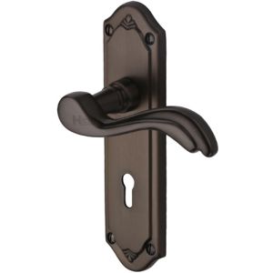 Heritage Brass Lisboa Matt Bronze Door Handles –   (sold in pairs)