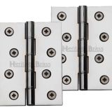 Heritage Brass 4 Inch Double Phosphor Washered Butt Hinges, Polished Chrome  (sold in pairs)