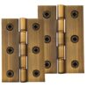 Heritage Brass 3 Inch Double Phosphor Washered Butt Hinges, Antique Brass  (sold in pairs)
