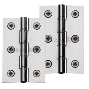 Heritage Brass 3 Inch Double Phosphor Washered Butt Hinges, Polished Chrome (sold in pairs)