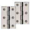 Heritage Brass 3 Inch Double Phosphor Washered Butt Hinges, Polished Nickel  (sold in pairs)