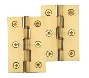 Heritage Brass 3 Inch Double Phosphor Washered Butt Hinges, Satin Brass  (sold in pairs)