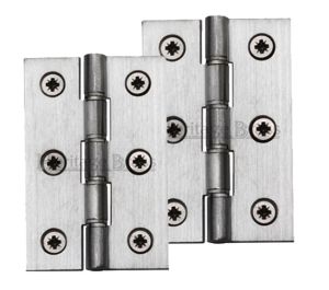 Heritage Brass 3 Inch Double Phosphor Washered Butt Hinges, Satin Chrome (sold in pairs)