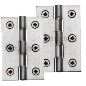 Heritage Brass 3 Inch Double Phosphor Washered Butt Hinges, Satin Chrome (sold in pairs)