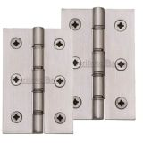 Heritage Brass 3 Inch Double Phosphor Washered Butt Hinges, Satin Nickel  (sold in pairs)