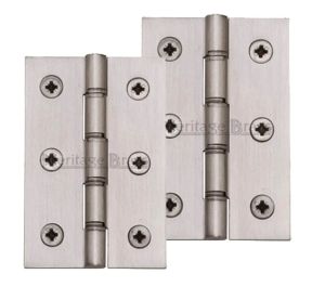 Heritage Brass 3 Inch Double Phosphor Washered Butt Hinges, Satin Nickel (sold in pairs)