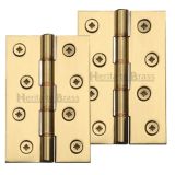 Heritage Brass 4" x 2 5/8" Double Phosphor Washered Butt Hinges, Polished Brass  (sold in pairs)