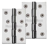 Heritage Brass 4" x 2 5/8" Double Phosphor Washered Butt Hinges, Polished Chrome  (sold in pairs)