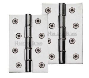 Heritage Brass 4" x 2 5/8" Double Phosphor Washered Butt Hinges, Polished Chrome  (sold in pairs)