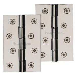 Heritage Brass 4″ x 2 5/8″ Double Phosphor Washered Butt Hinges, Polished Nickel –   (sold in pairs)