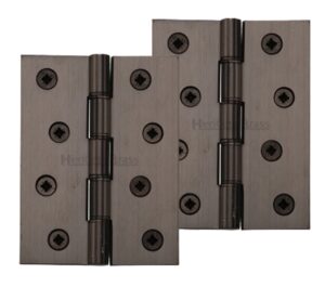Heritage Brass 4 Inch Double Phosphor Washered Butt Hinges, Matt Bronze  (sold in pairs)