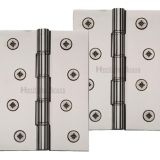 Heritage Brass 4 Inch Double Phosphor Washered Butt Hinges, Polished Nickel  (sold in pairs)