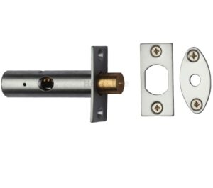 Heritage Brass Hex/Rack Bolt Without Turn, Satin Chrome
