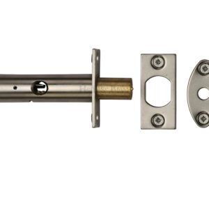 Heritage Brass Hex/Rack Bolt Without Turn, Satin Nickel –