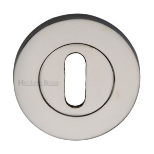 Heritage Brass Standard Key Escutcheon, Polished Nickel