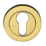 Heritage Brass Euro Profile Key Escutcheon, Polished Brass