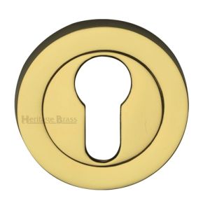 Heritage Brass Euro Profile Key Escutcheon, Polished Brass