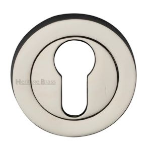 Heritage Brass Euro Profile Key Escutcheon, Polished Nickel