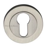 Heritage Brass Euro Profile Key Escutcheon, Satin Nickel