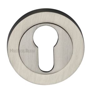 Heritage Brass Euro Profile Key Escutcheon, Satin Nickel
