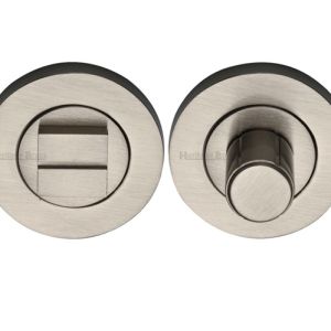 Heritage Brass Round Turn & Release (53mm Diameter), Satin Nickel