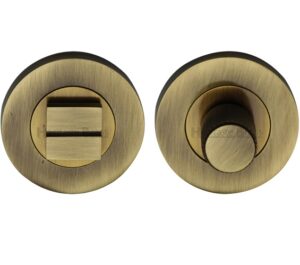 Heritage Brass Round Knurled Turn & Release (53mm Diameter), Antique Brass -