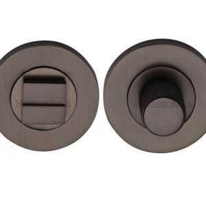 Heritage Brass Round Knurled Turn & Release (53mm Diameter), Matt Bronze