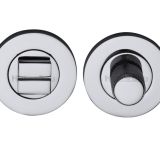 Heritage Brass Round Knurled Turn & Release (53mm Diameter), Polished Chrome