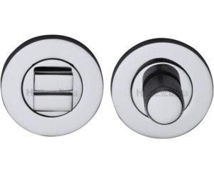 Heritage Brass Round Knurled Turn & Release (53mm Diameter), Polished Chrome -
