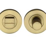 Heritage Brass Round Knurled Turn & Release (53mm Diameter), Satin Brass