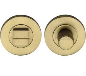 Heritage Brass Round Knurled Turn & Release (53mm Diameter), Satin Brass -