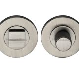 Heritage Brass Round Knurled Turn & Release (53mm Diameter), Satin Nickel