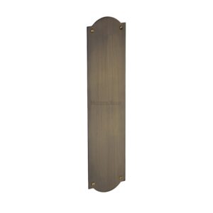 Heritage Brass Shaped Fingerplate (305mm x 77mm), Antique Brass Finish