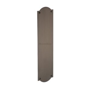 Heritage Brass Shaped Fingerplate (305mm x 77mm), Matt Bronze Finish