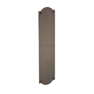 Heritage Brass Shaped Fingerplate (305mm x 77mm), Matt Bronze Finish