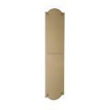 Heritage Brass Shaped Fingerplate (305mm x 77mm), Polished Brass Finish