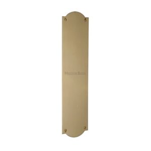 Heritage Brass Shaped Fingerplate (305mm x 77mm), Polished Brass Finish