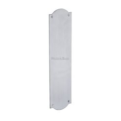 Heritage Brass Shaped Fingerplate (305mm x 77mm), Satin Chrome Finish