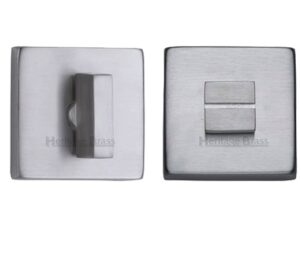 Heritage Brass Square 54mm x 54mm Turn & Release, Satin Chrome