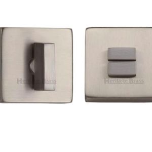 Heritage Brass Square 54mm x 54mm Turn & Release, Satin Nickel