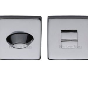 Heritage Brass Square 54mm x 54mm Turn & Release, Polished Chrome