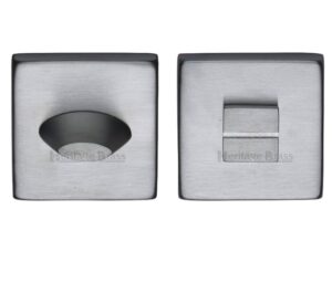 Heritage Brass Square 54mm x 54mm Turn & Release, Satin Chrome -